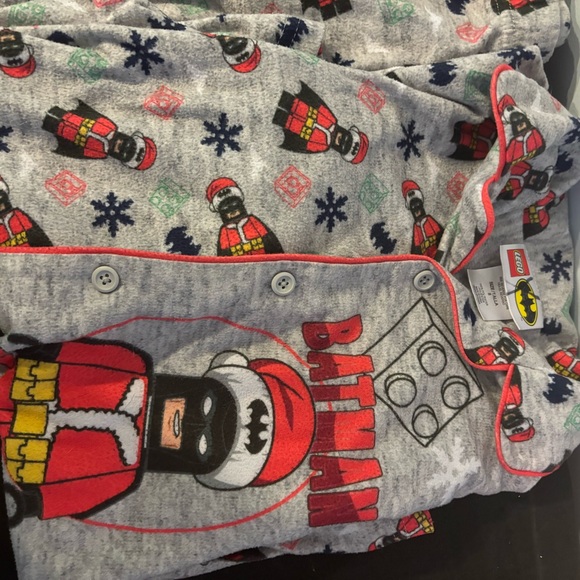 Lego Batman holiday Christmas two piece boys pajama set pants long sleeve size 8 - Picture 2 of 5